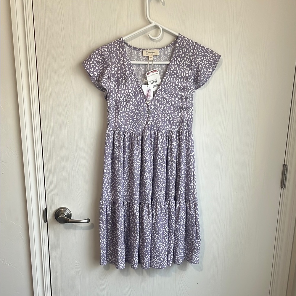 Purple Leopard Print Dress